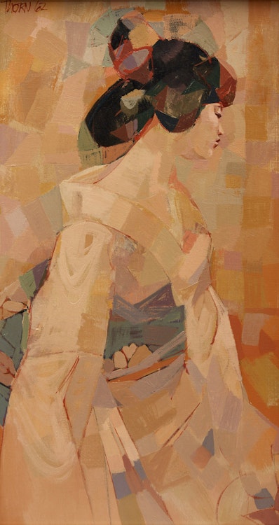 Artwork by Anthony Thorn, Japanese Lady with Kimono