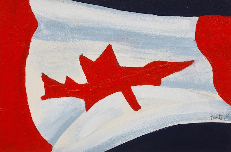 Artwork by Charles Pachter,  Canada Flag