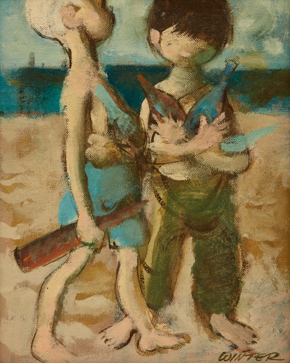 Artwork by William Arthur Winter, The Beachcombers