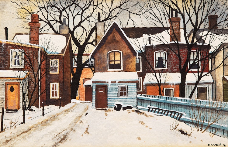 Artwork by John Kasyn, Lane to Lewis Street