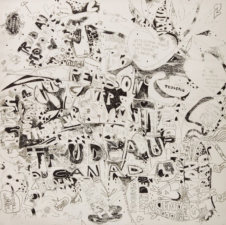 Artwork by Joyce Wieland, The History of an Obsession