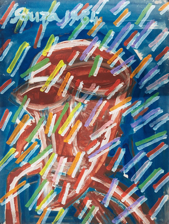 Artwork by Francis Newton Souza, Portrait (1984)