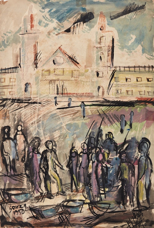 Artwork by Francis Newton Souza, Protest