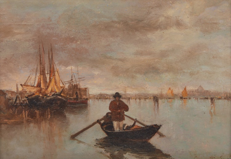 Artwork by Egisto Lancerotto, Homme à la chaloupe