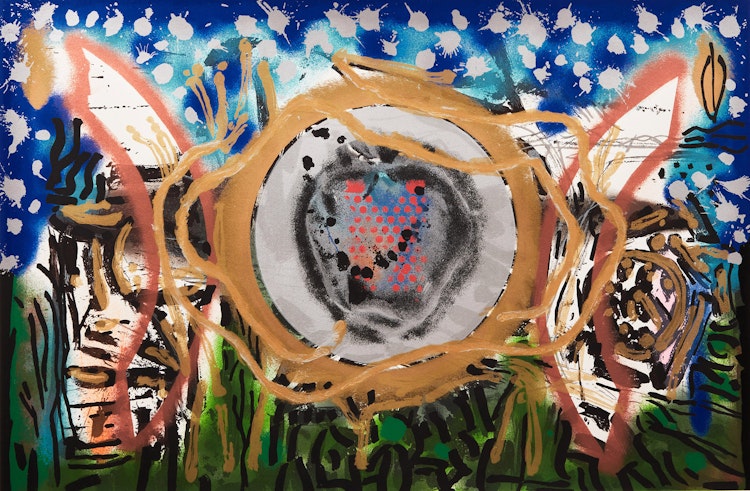 Artwork by Jean Paul Riopelle, Au-de-ça