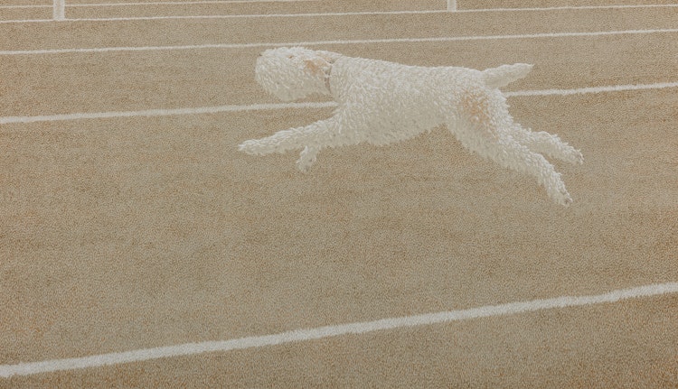 Artwork by David Alexander Colville,  Running Dog