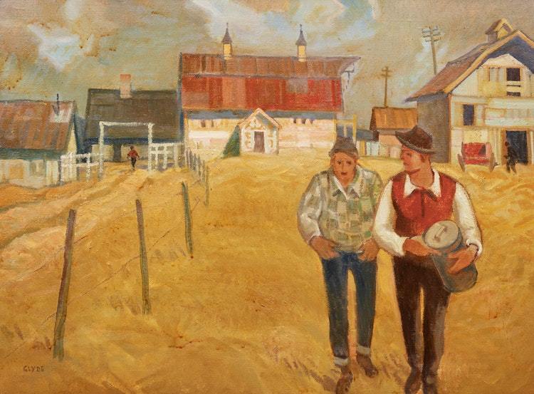 Artwork by Henry George Glyde,  Entrance to the Farm, Alberta