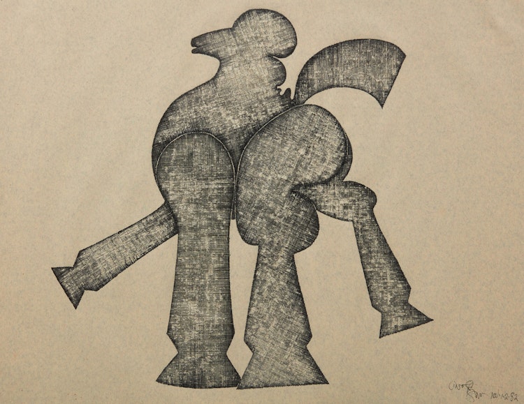 Artwork by Harold Barling Town, Toy Horse #267