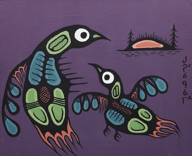 Artwork by Josh Kakegamic, Birds