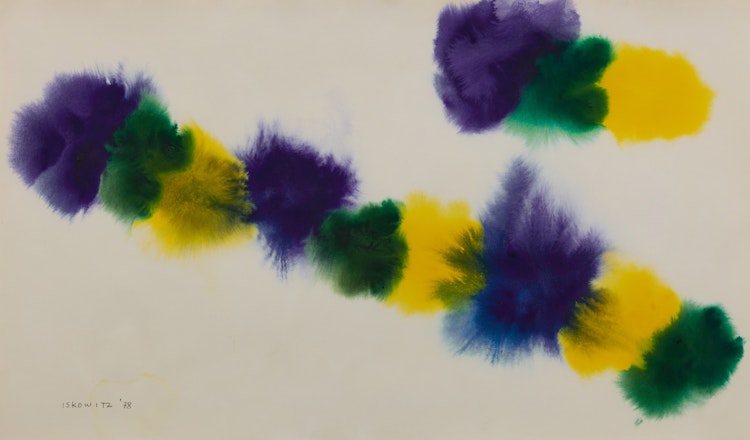 Artwork by Gershon Iskowitz, Untitled Abstract (Blue and Yellow)