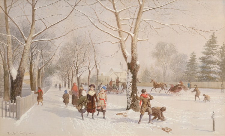 Artwork by Frederic Marlett Bell-Smith, School’s Out, 1885