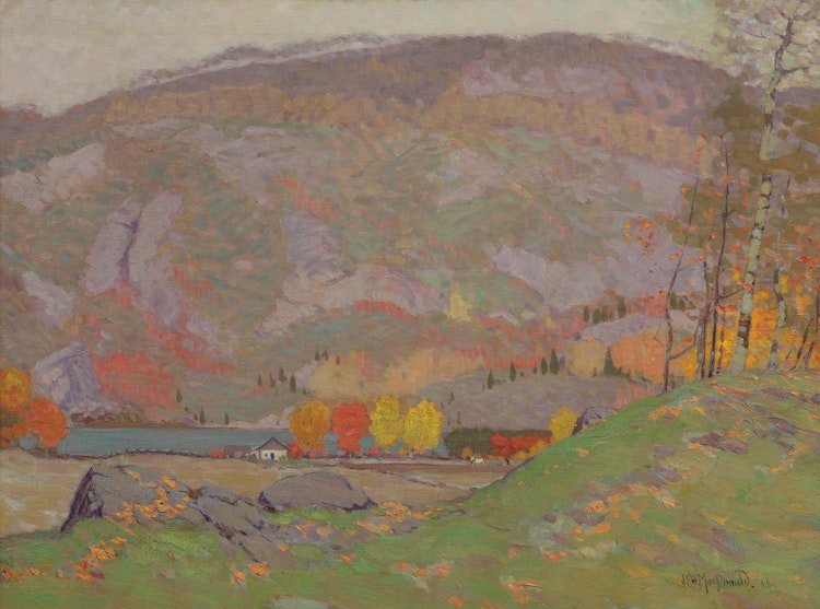 Artwork by James Edward Hervey MacDonald, Laurentian Hillside, October 1914