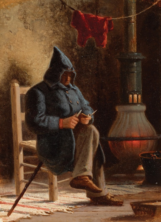 Artwork by William Raphael, The Habitant at Home, 1873