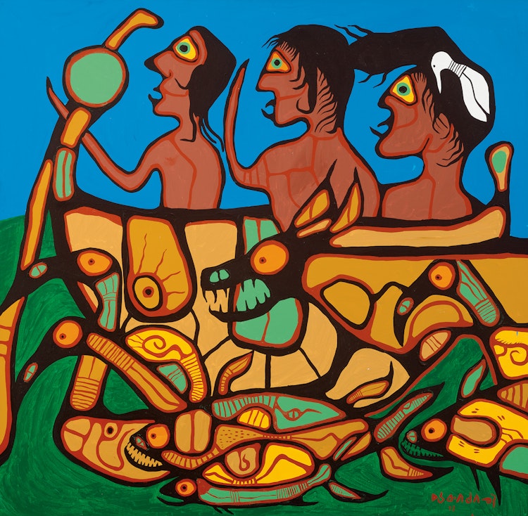 Artwork by Norval Morrisseau,  Migrating, 1978