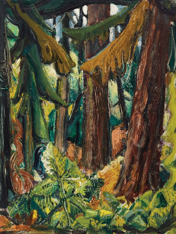 Artwork by Arthur Lismer,  In the Forest, Vancouver Island, B.C.