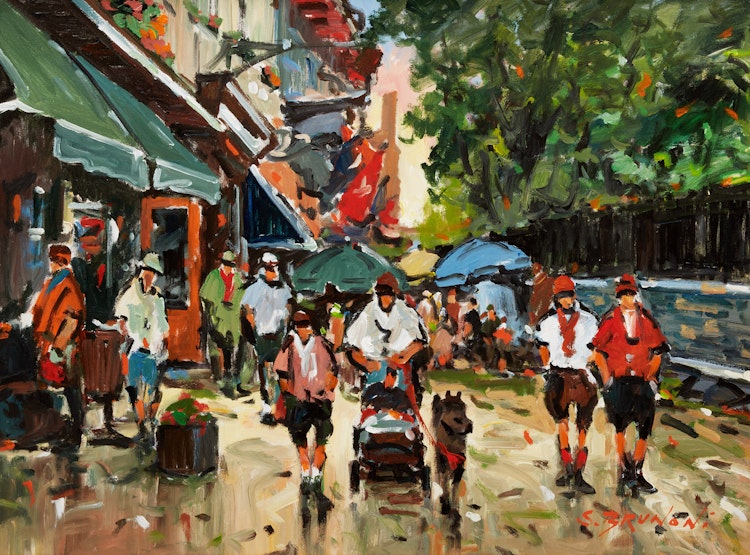 Artwork by Serge Brunoni, Quebec Promenade rue Ste Anne