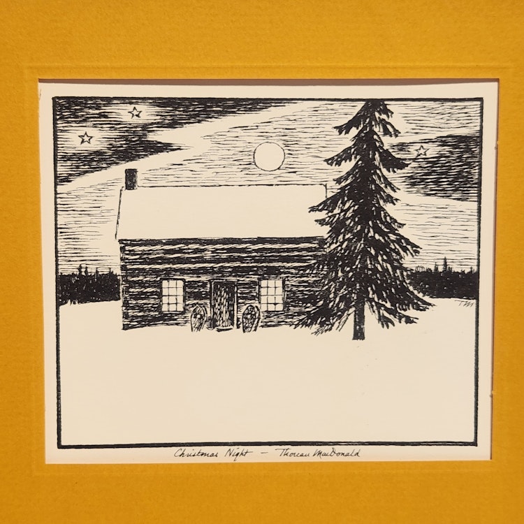 Artwork by Thoreau MacDonald, Christmas Night