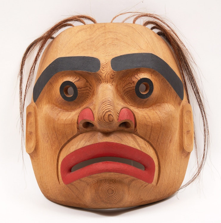 Artwork by Tony Hunt (Jr.), “Kwagiulth” Portrait Mask