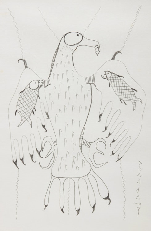 Artwork by Norval Morrisseau, Untitled (Bird and Fish)