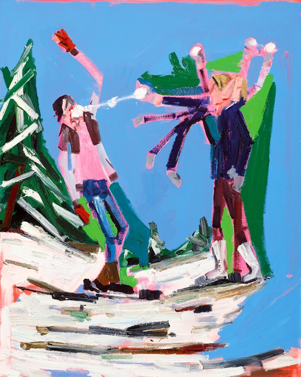 Artwork by Kim Dorland, Snowball #2