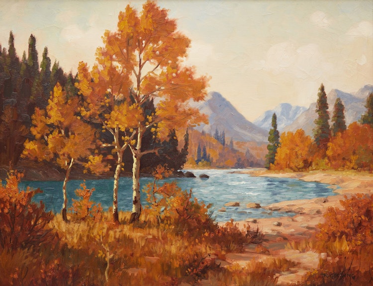 Artwork by Roland Gissing, Fall on the Elbow