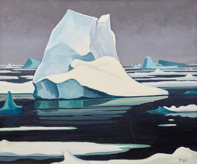 Artwork by Charles Anthony Law,  Iceberg Reflection, Northern Baffin Bay