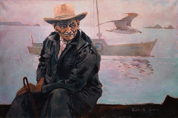 Artwork by Robert Genn,  The Old Man and the Sea