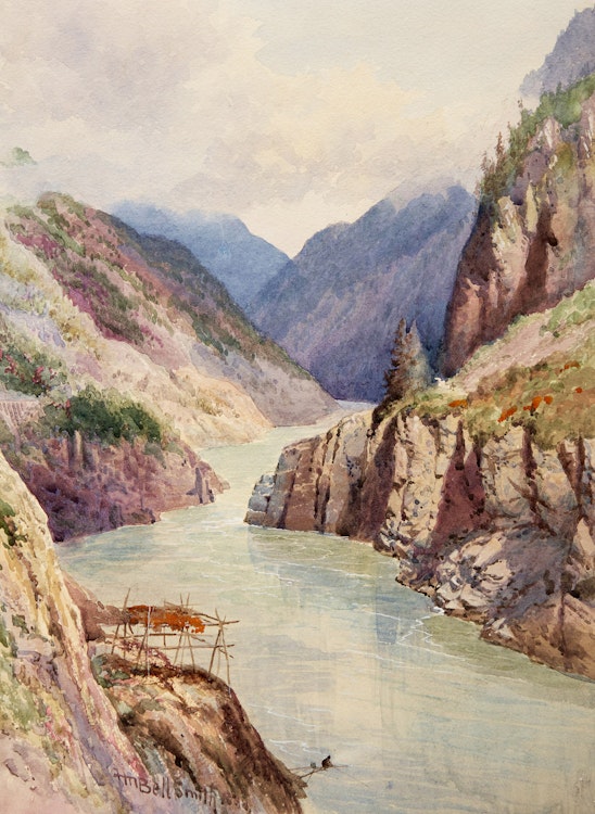 Artwork by Frederic Marlett Bell-Smith, Hells Gate, Fraser Canyon