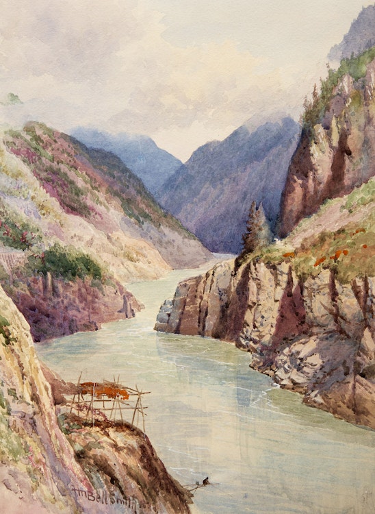 Artwork by Frederic Marlett Bell-Smith,  Hells Gate, Fraser Canyon