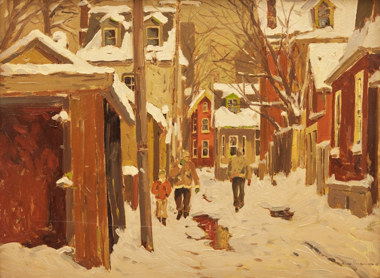 Artwork by Arto Yuzbasiyan,  Lane in Cabbagetown, Toronto