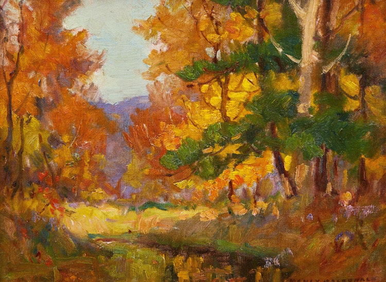 Artwork by Manly Edward MacDonald,  Autumn View