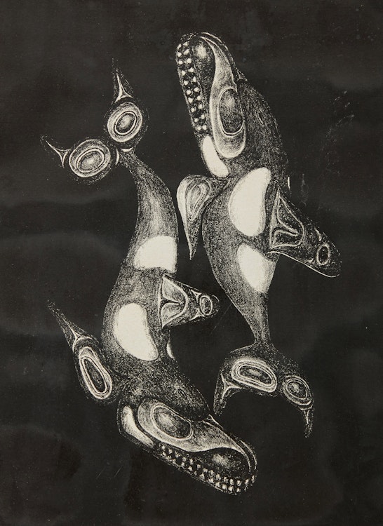 Artwork by Bill Ronald Reid, Haida Killer Whale