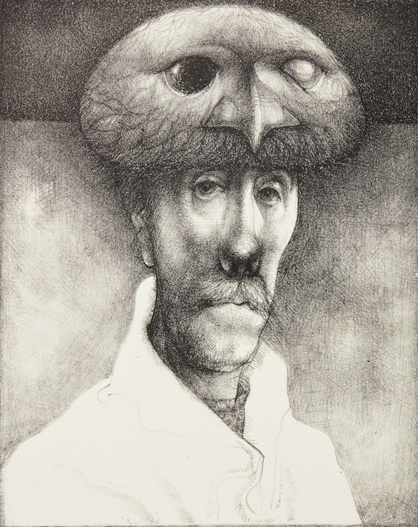 Artwork by John Gould, Portrait as Bird