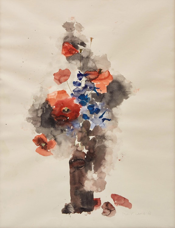 Artwork by Molly Lamb Bobak,  Poppies