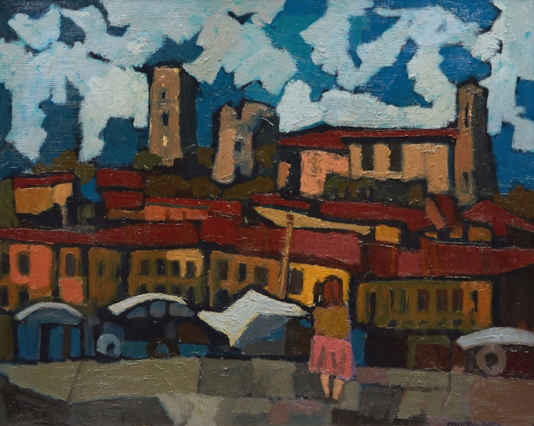 Artwork by Maxwell Bennett Bates, Street in Europe