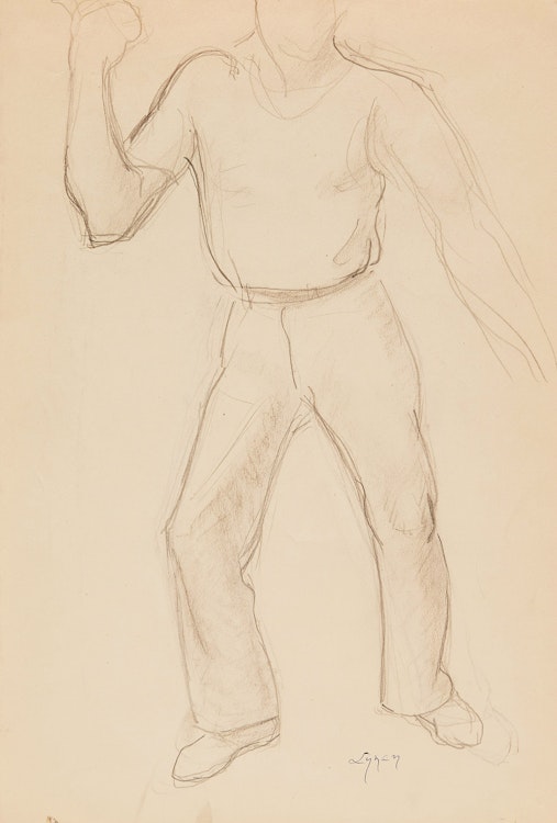 Artwork by John Goodwin Lyman, Studies for “Hitch-Hikers”