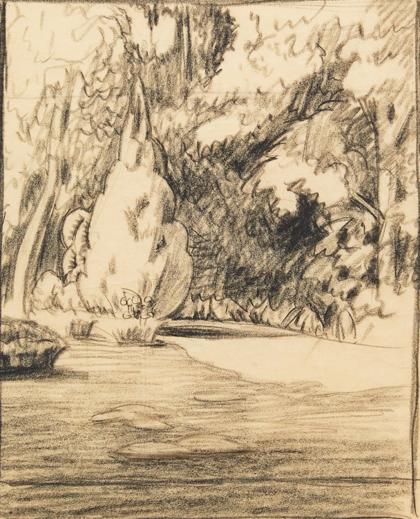 Artwork by John Goodwin Lyman, The Pine Tree