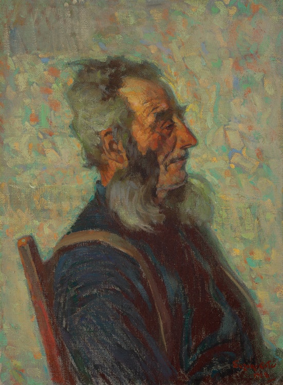 Artwork by Marc-Aurèle de Foy Suzor-Coté, Old Pioneer/Jean-Baptiste Cholette, 1918