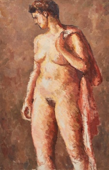 Artwork by Aleen Elizabeth Aked, Draped Nude
