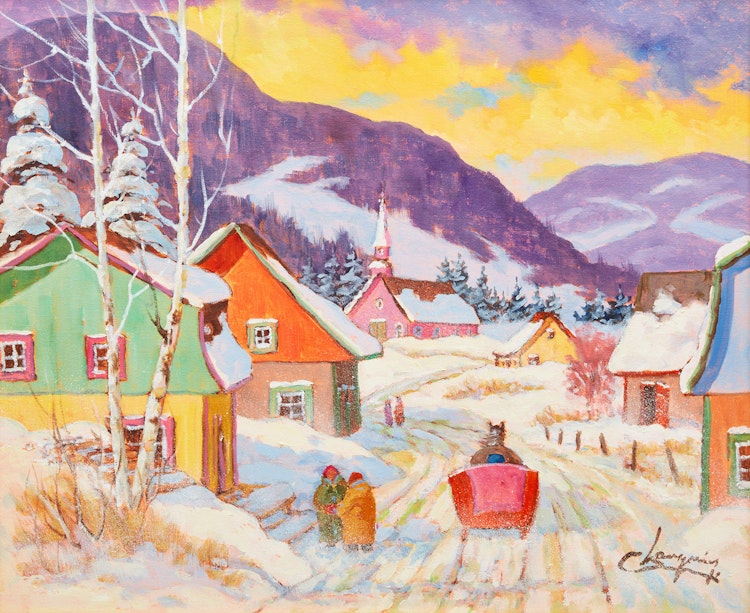 Artwork by Claude Langevin, Avec la voisine