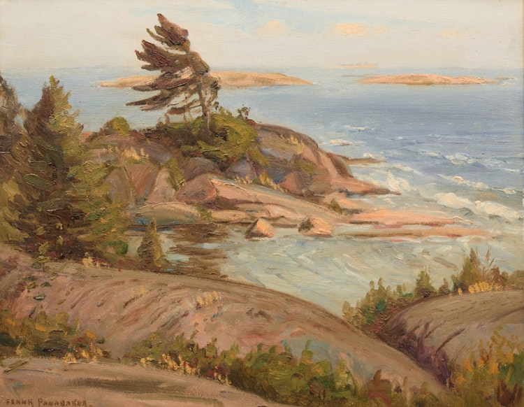 Artwork by Frank Shirley Panabaker, Misty Morning, Georgian Bay
