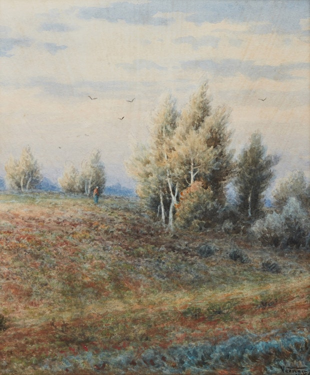 Artwork by Frederick Arthur Verner, Pastoral Landscape