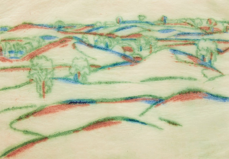 Artwork by David Brown Milne, Lines of the Earth, 1930