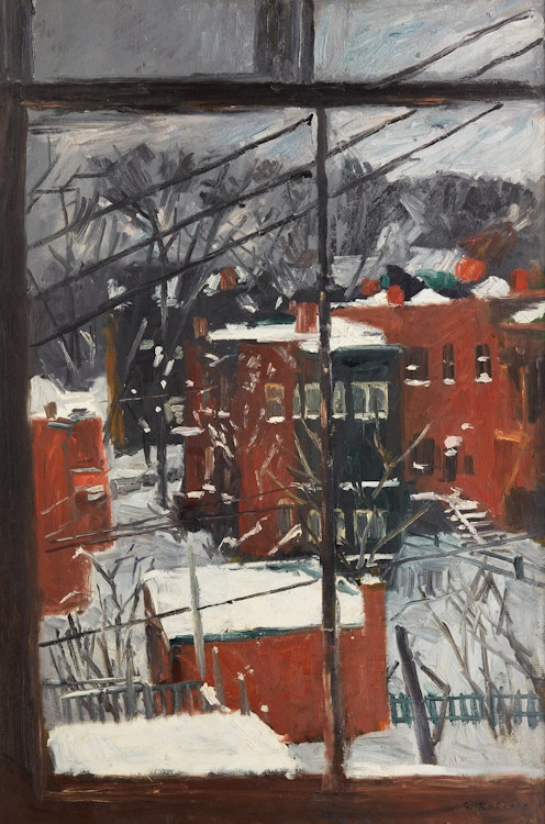 Artwork by William Goodridge Roberts,  City Houses in Winter