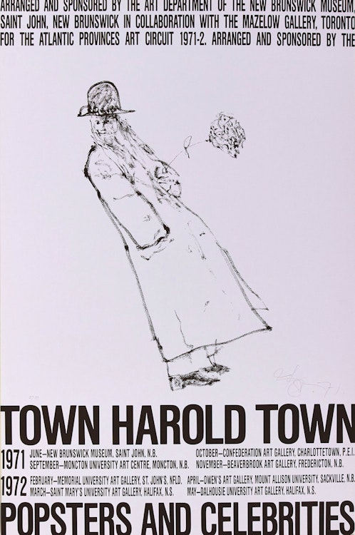 Artwork by Harold Barling Town, Harold Town: Popsters and Celebrities; Harold Town: French Post Card Drawings