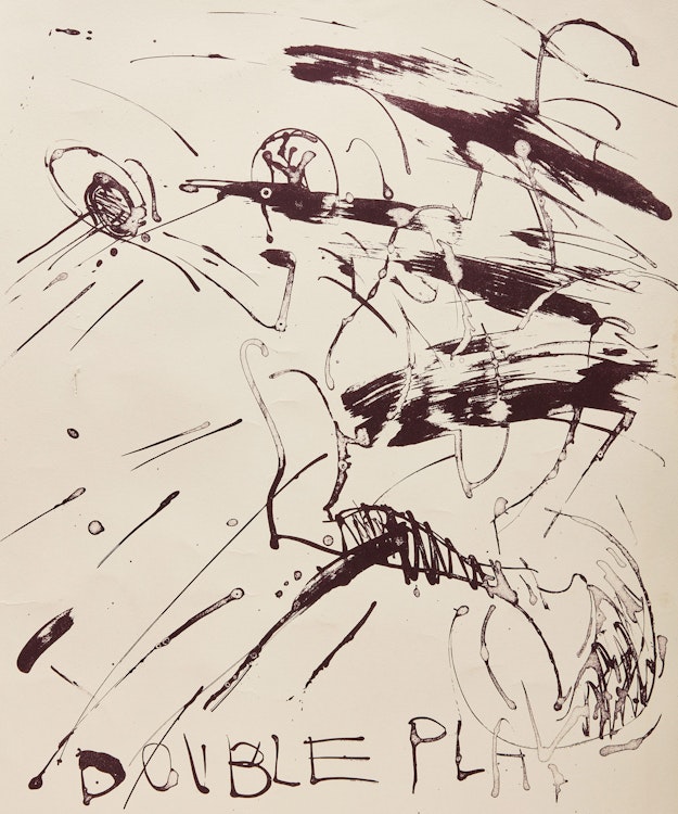 Artwork by John Graham Coughtry, Double Play; Abstraction on Yellow
