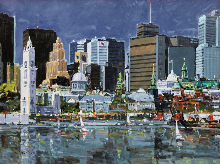 Artwork by Serge Brunoni, Montréal, l’ancien et le nouveau
