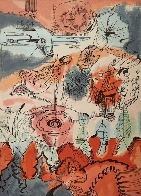 Artwork by Alfred Pellan, Fées d'eau